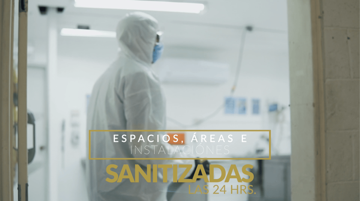 espacios y áreas sanitizadas 24 horas
